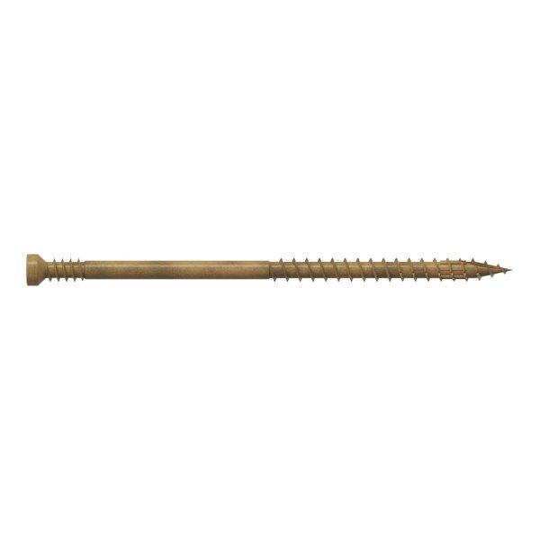 Simpson Strong-Tie Wood Screw, #7, 3 in, Tan Steel Trim Head Torx Drive, 300 PK FT07300R300